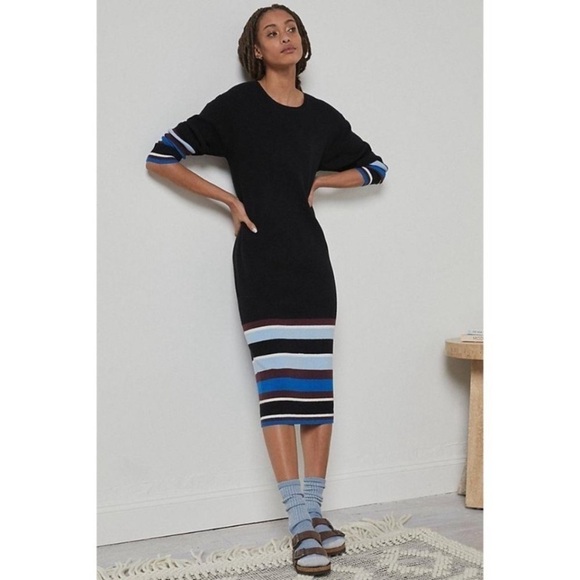 NWT Anthro Saturday/Sunday Parvati Rib Midi Dress - Picture 2 of 8